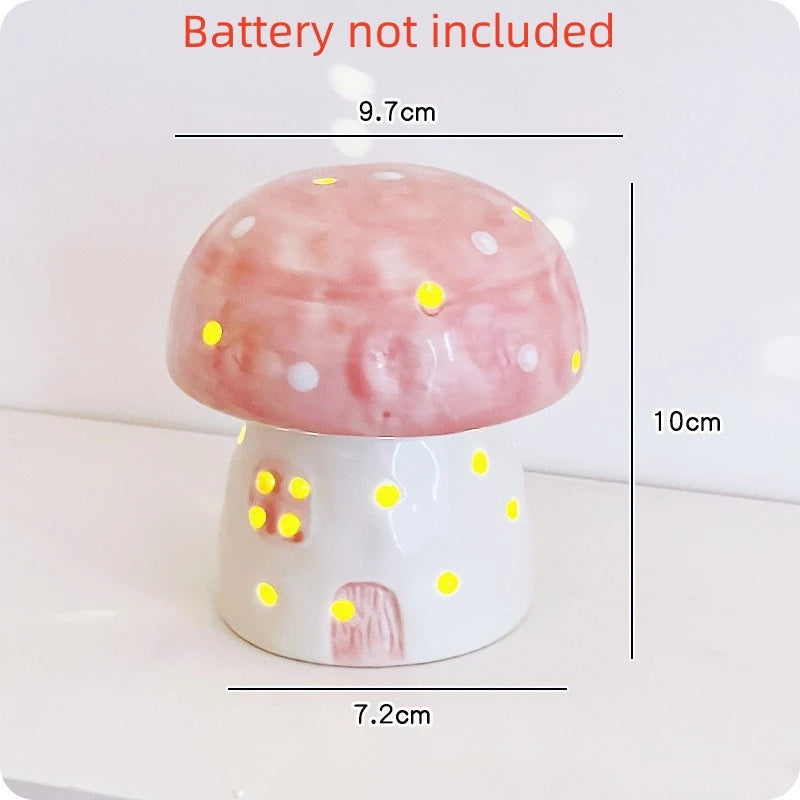 Handmade Cute Ceramic Cartoon Mushroom Home
