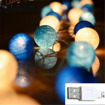 Cotton Ball String Lights