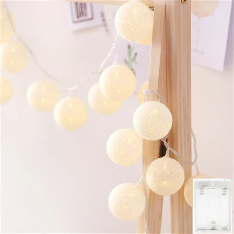 Cotton Ball String Lights