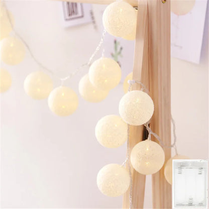 Cotton Ball String Lights
