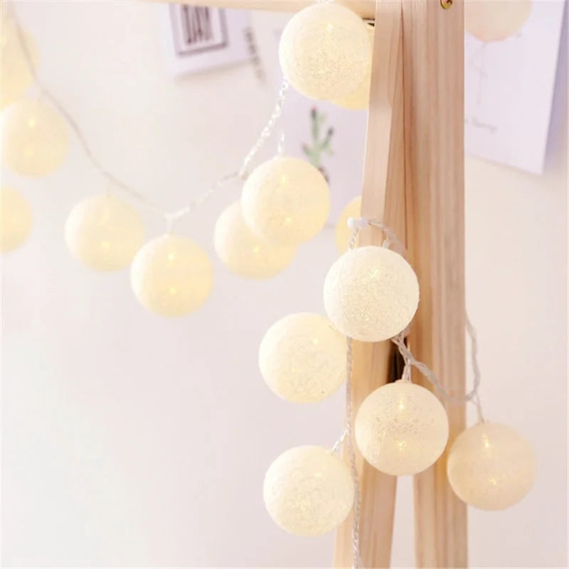 Cotton Ball String Lights