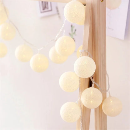 Cotton Ball String Lights