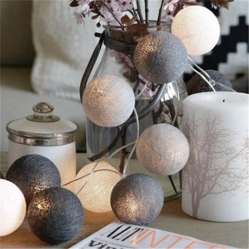 Cotton Ball String Lights