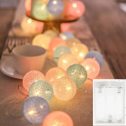 Cotton Ball String Lights