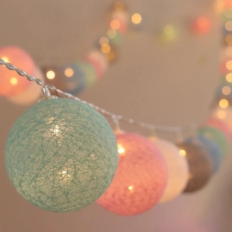 Cotton Ball String Lights