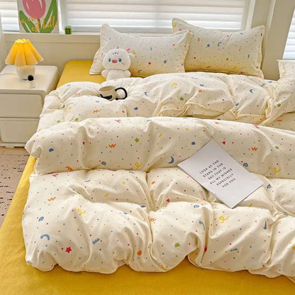 Pastel Rainbow Dots Bedding Set