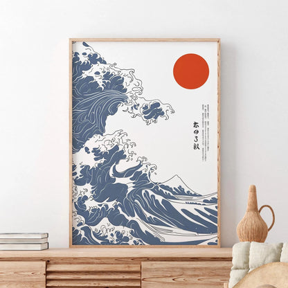 Mount Fuji Sunrise Wave Canvas Print