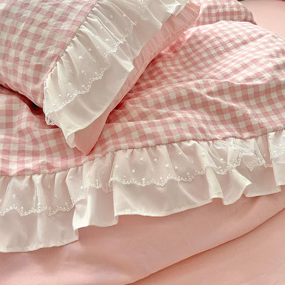 Korean Princess Lace Bedding Set