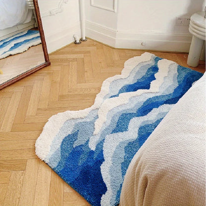 Blue Sea Wave Rug