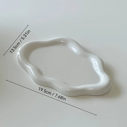 Cloud-Shaped Ceramic Jewelry Tray