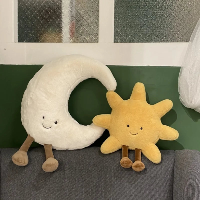 Smiley Moon and Sun Plush Toy