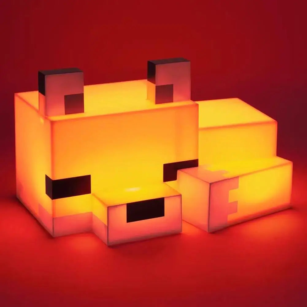 Kawaii Minecraft Fox Desk Light
