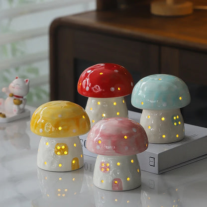 Handmade Cute Ceramic Cartoon Mushroom Home