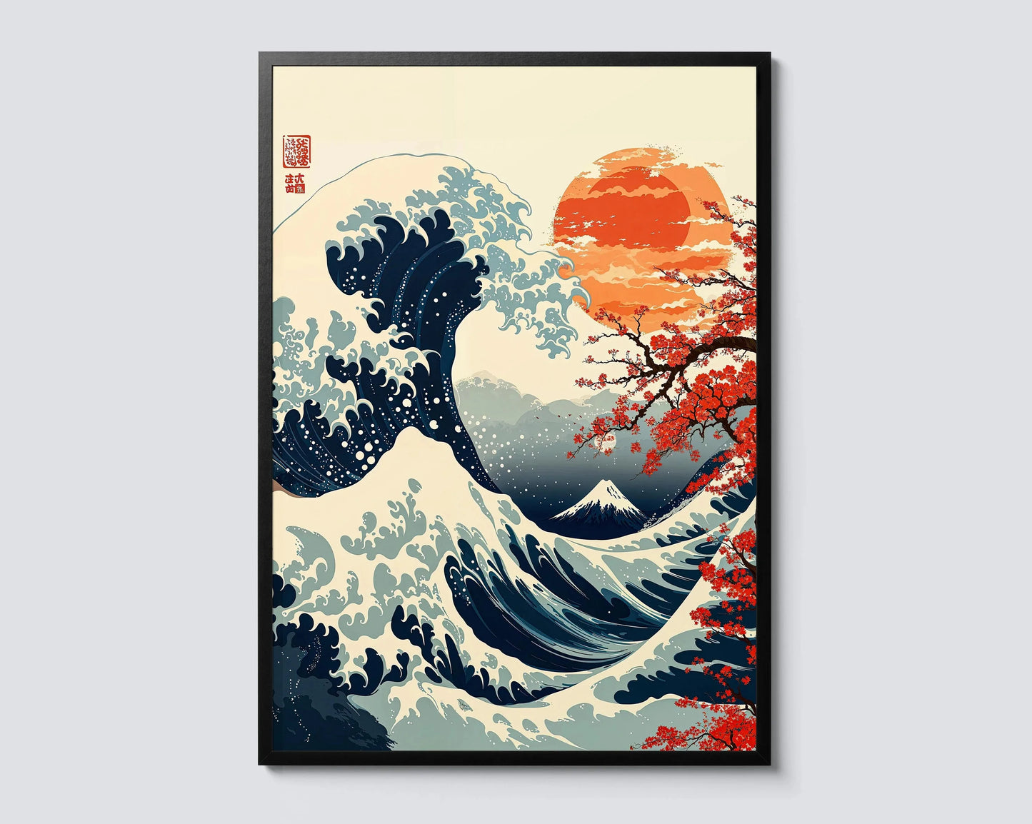 Mount Fuji Sunrise Wave Canvas Print