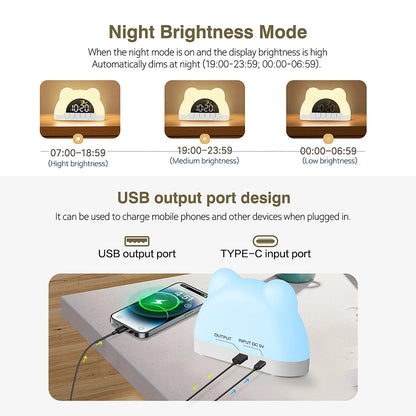 Cute Bear-Shaped Digital Clock