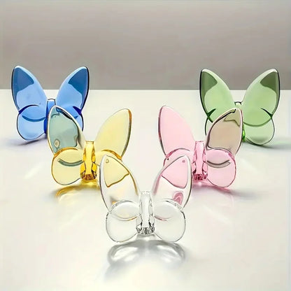 Elegant Crystal Glass Butterfly Ornament
