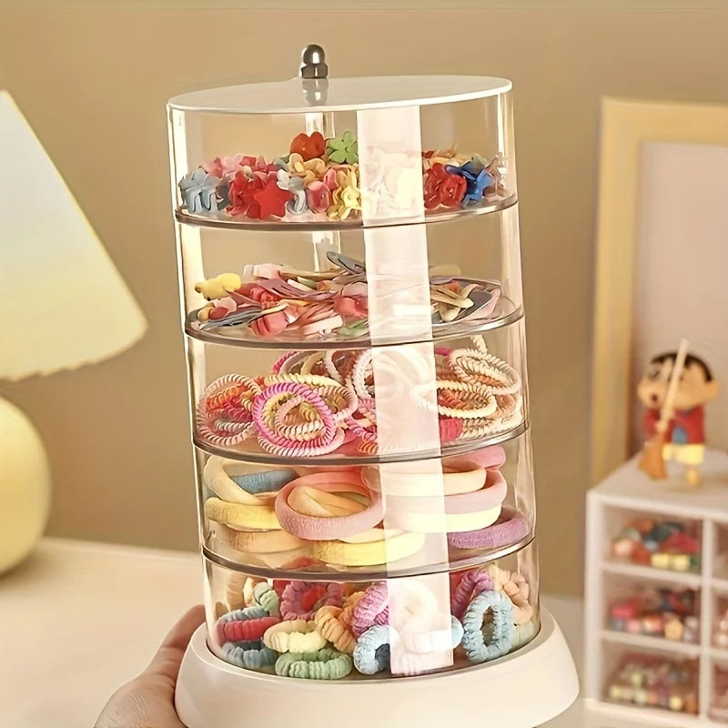 Princess-Themed Multi-Layer Rotating Jewelry Organizer