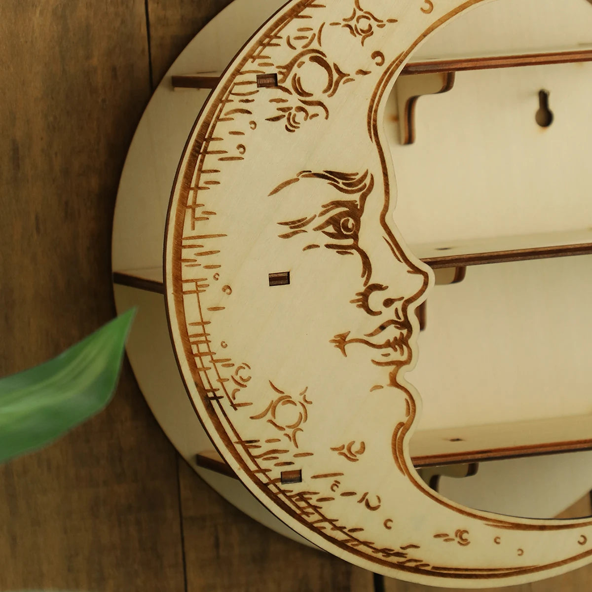 Crystal Wooden Moon Shelf