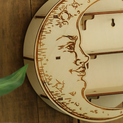 Crystal Wooden Moon Shelf