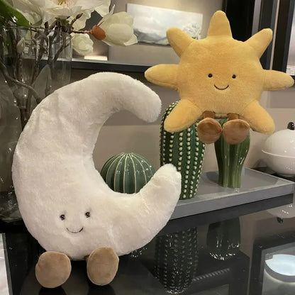 Smiley Moon and Sun Plush Toy