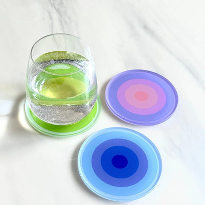 5pcs Acrylic Anti Slip Coaster