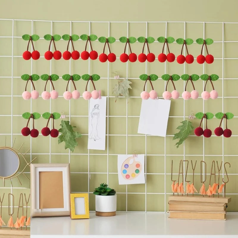 Cherry Felt String Ornament