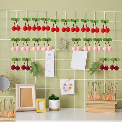 Cherry Felt String Ornament