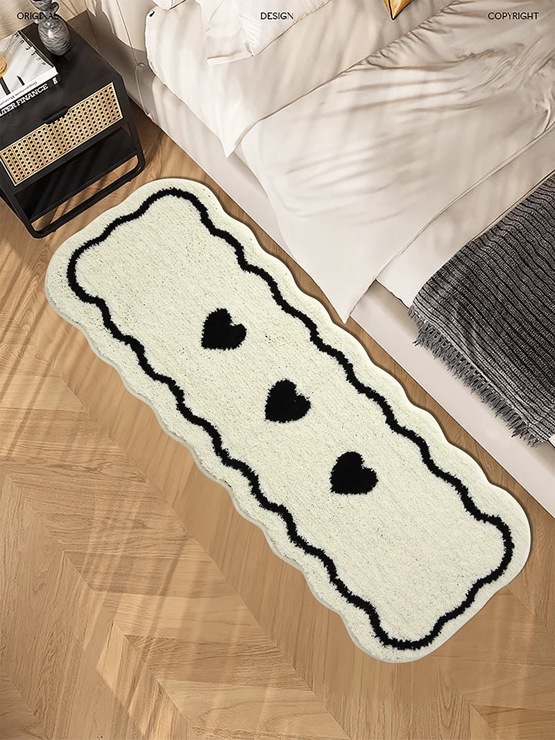 Tufted Heart Biscuit Rug