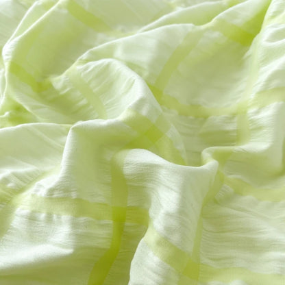 Solid Color Bubble Fabric Duvet Bedding Set