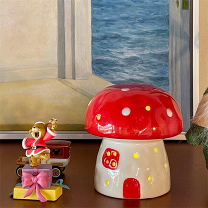 Handmade Cute Ceramic Cartoon Mushroom Home