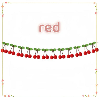 Cherry Felt String Ornament