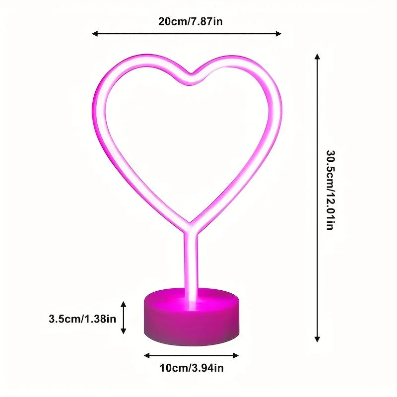 Heart-Shaped Neon Light