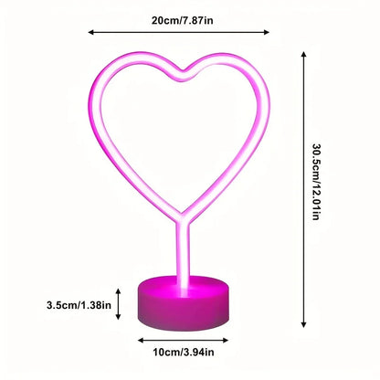 Heart-Shaped Neon Light