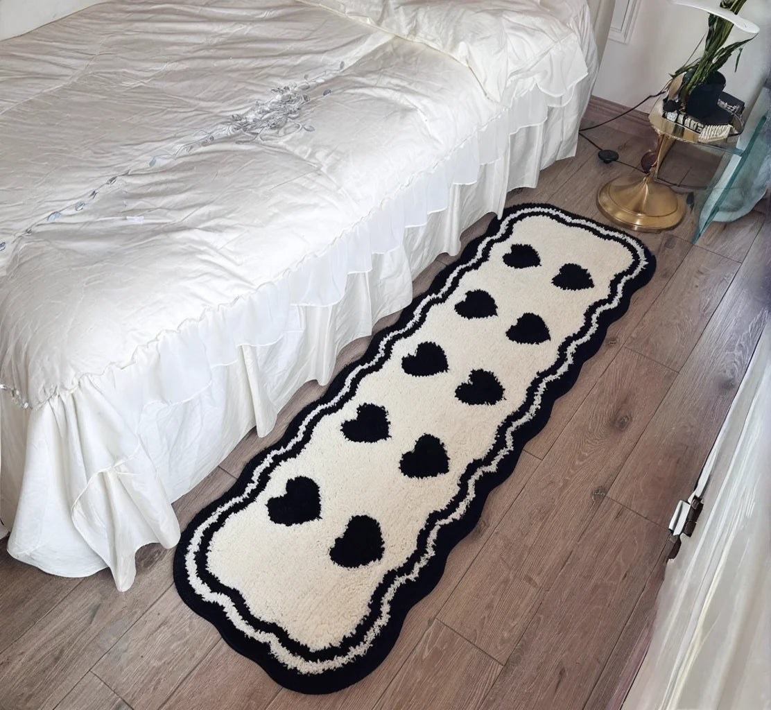 Tufted Heart Biscuit Rug
