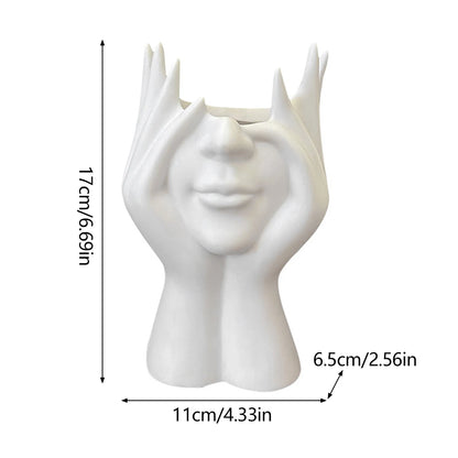 Ceramic Face Brush/Pen Holder