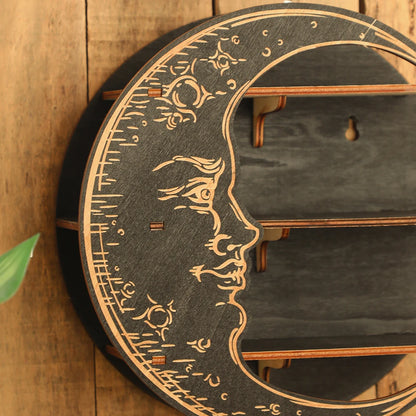Crystal Wooden Moon Shelf