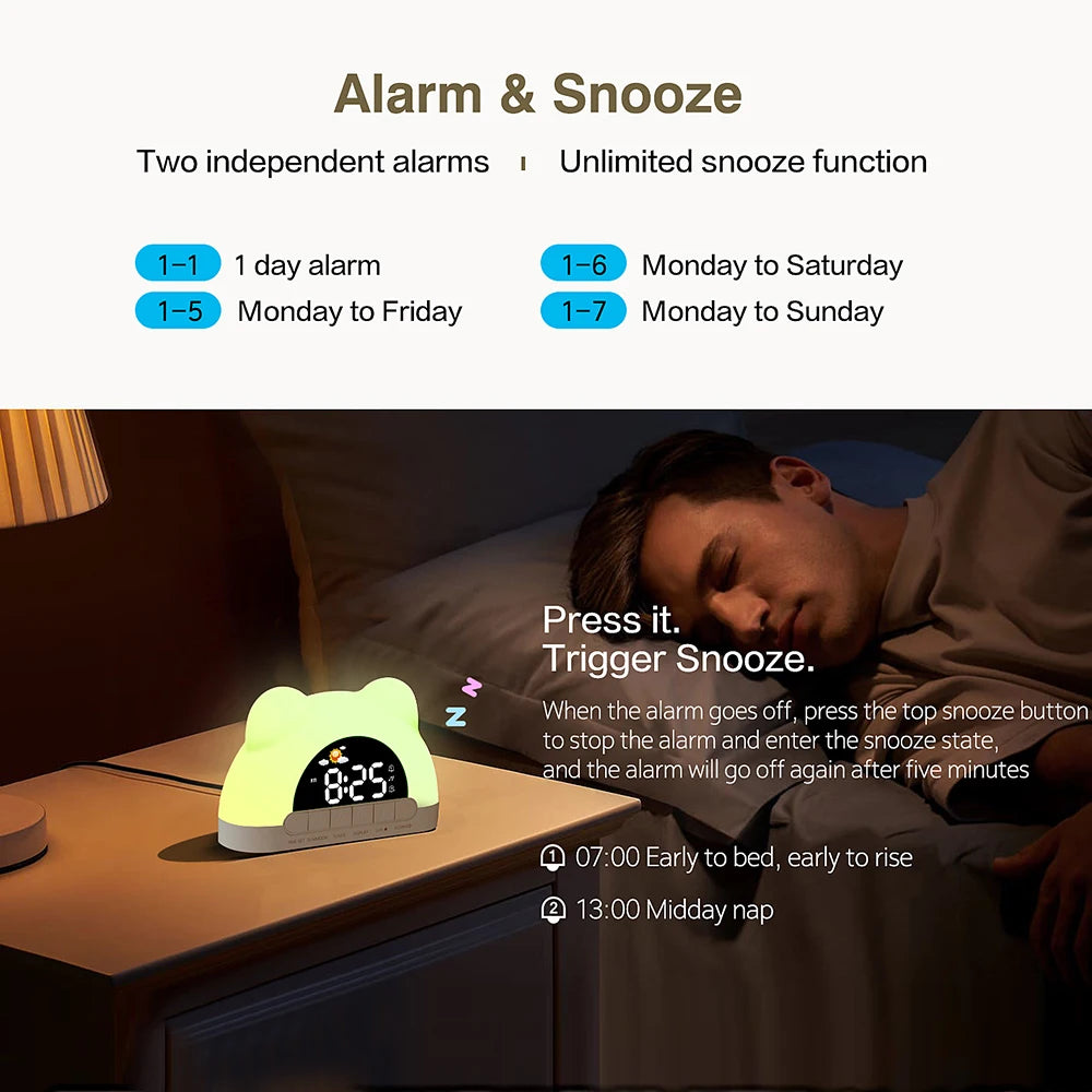 Cute Bear-Shaped Digital Clock