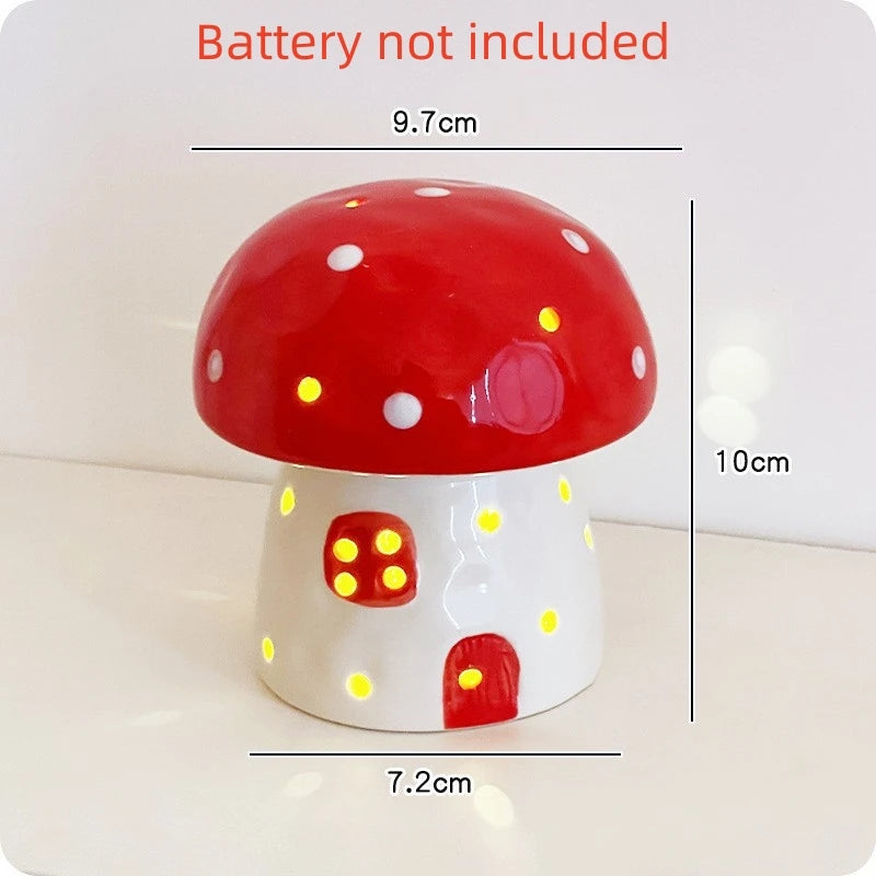 Handmade Cute Ceramic Cartoon Mushroom Home