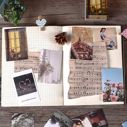 50 pcs Vintage Sticker Book