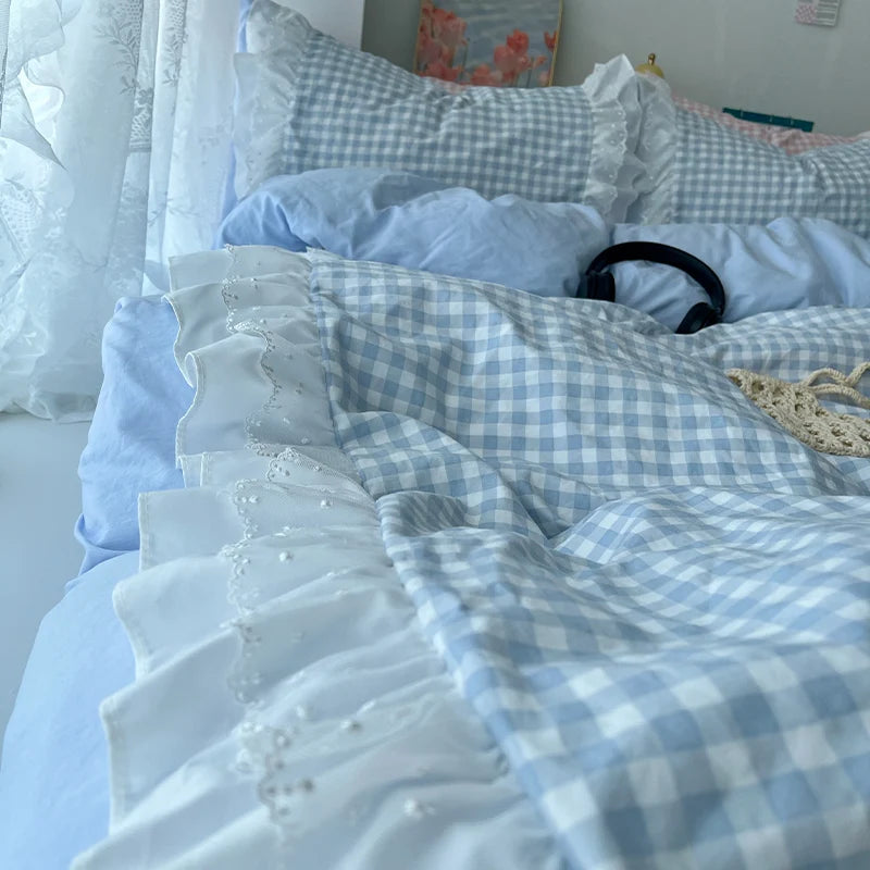 Korean Princess Lace Bedding Set