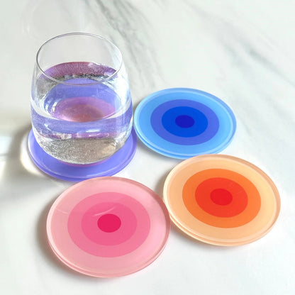 5pcs Acrylic Anti Slip Coaster
