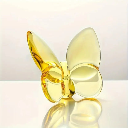 Elegant Crystal Glass Butterfly Ornament