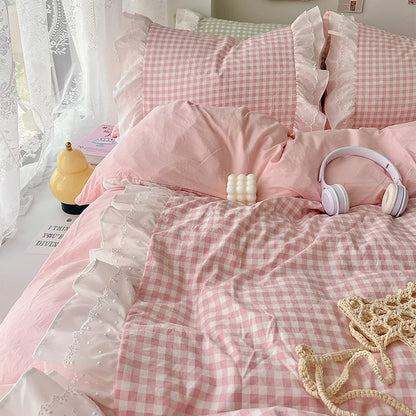 Korean Princess Lace Bedding Set