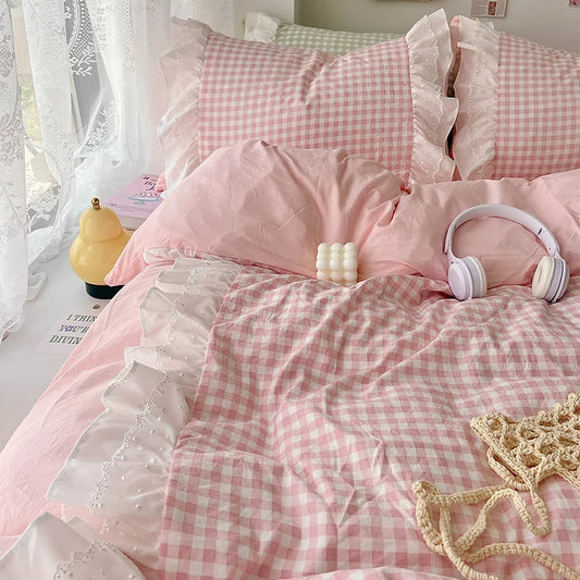 Korean Princess Lace Bedding Set
