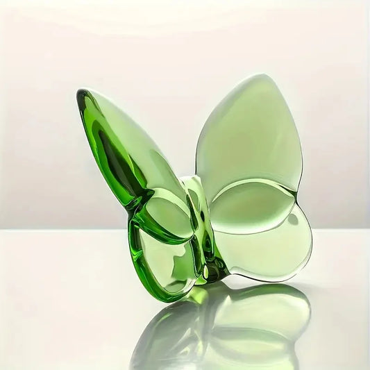 Elegant Crystal Glass Butterfly Ornament