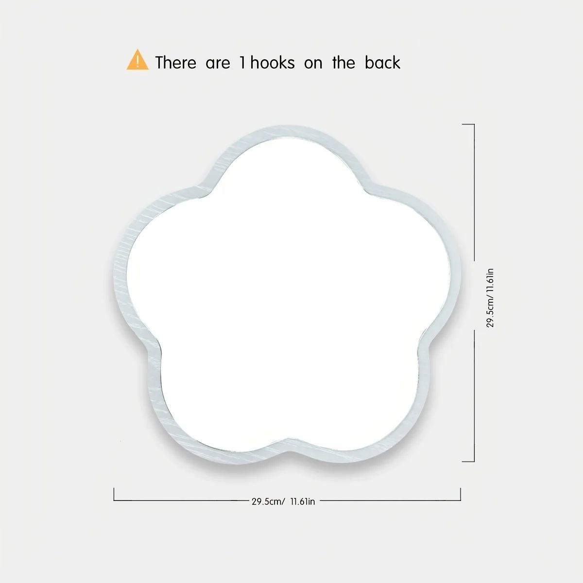 Cute Flower-Shaped Acrylic Wooden Mirror