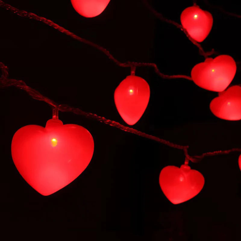 Red Heart String Lights