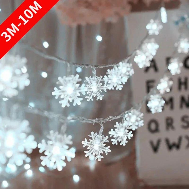 Snowflake LED String Lights