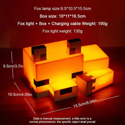 Kawaii Minecraft Fox Desk Light