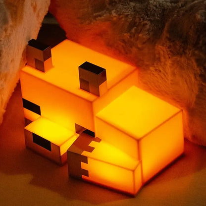 Kawaii Minecraft Fox Desk Light